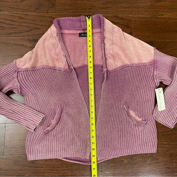 Anna Grace Sweaters - NWT Purple Two Toned Anna Grace  Crochet Chunky Cardigan Sweater Bohemian Small